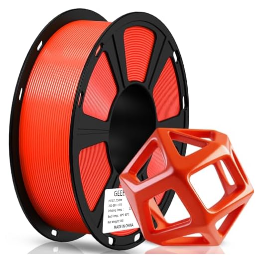 ⚡ Geeetech PETG Filament 1.75mm, 1 KG (2.2lbs) Spool 3D Printer Filament, High-Toughness, ±0.02mm Accuracy, Neatly Wound & Moistureproof, Non-Clogging Non-Stringing, Fits Most FDM Printers, Orange