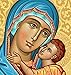 Monastery Icons Blue Madonna Virgin Mary Mounted Plaque Icon Reproduction 11