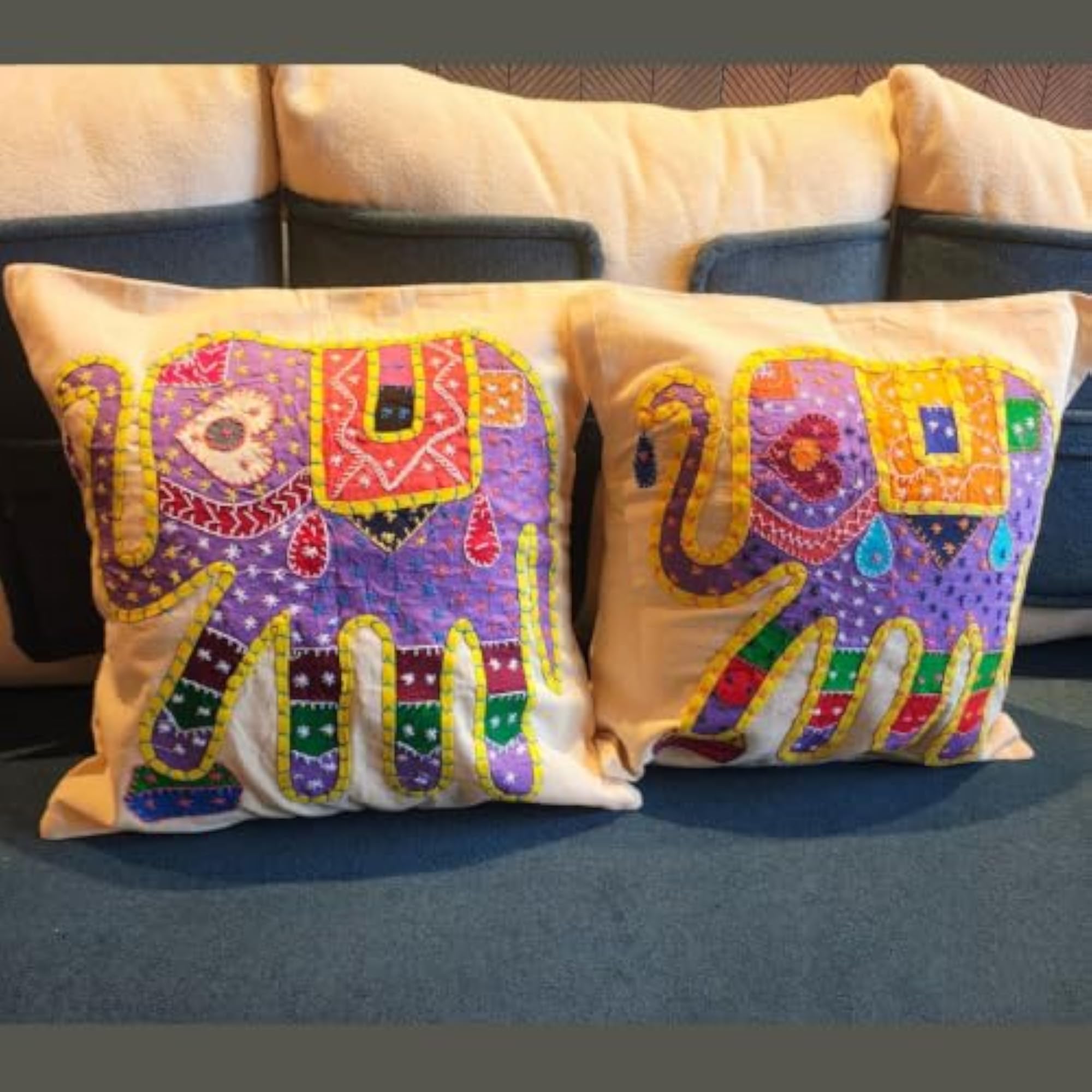 Patch Work Cushion Cover Baigani