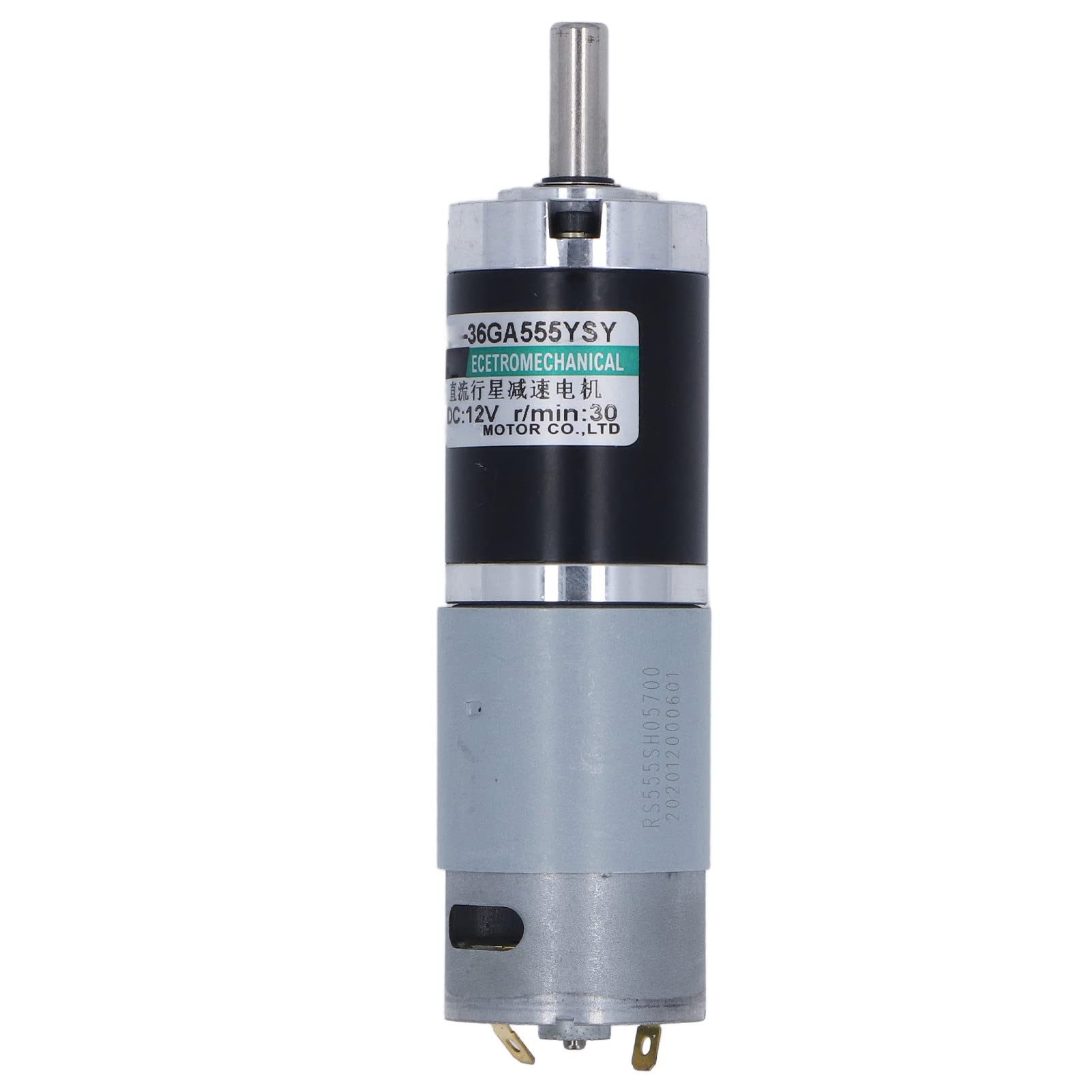 Motor de engranaje planetario de 15 W CC 12 V, motor de cobre de baja velocidad CW CCW 0,15 A 30 RPM para coche RC, modelo de robot, juguetes de motor de bricolaje y equipos (30 rpm)