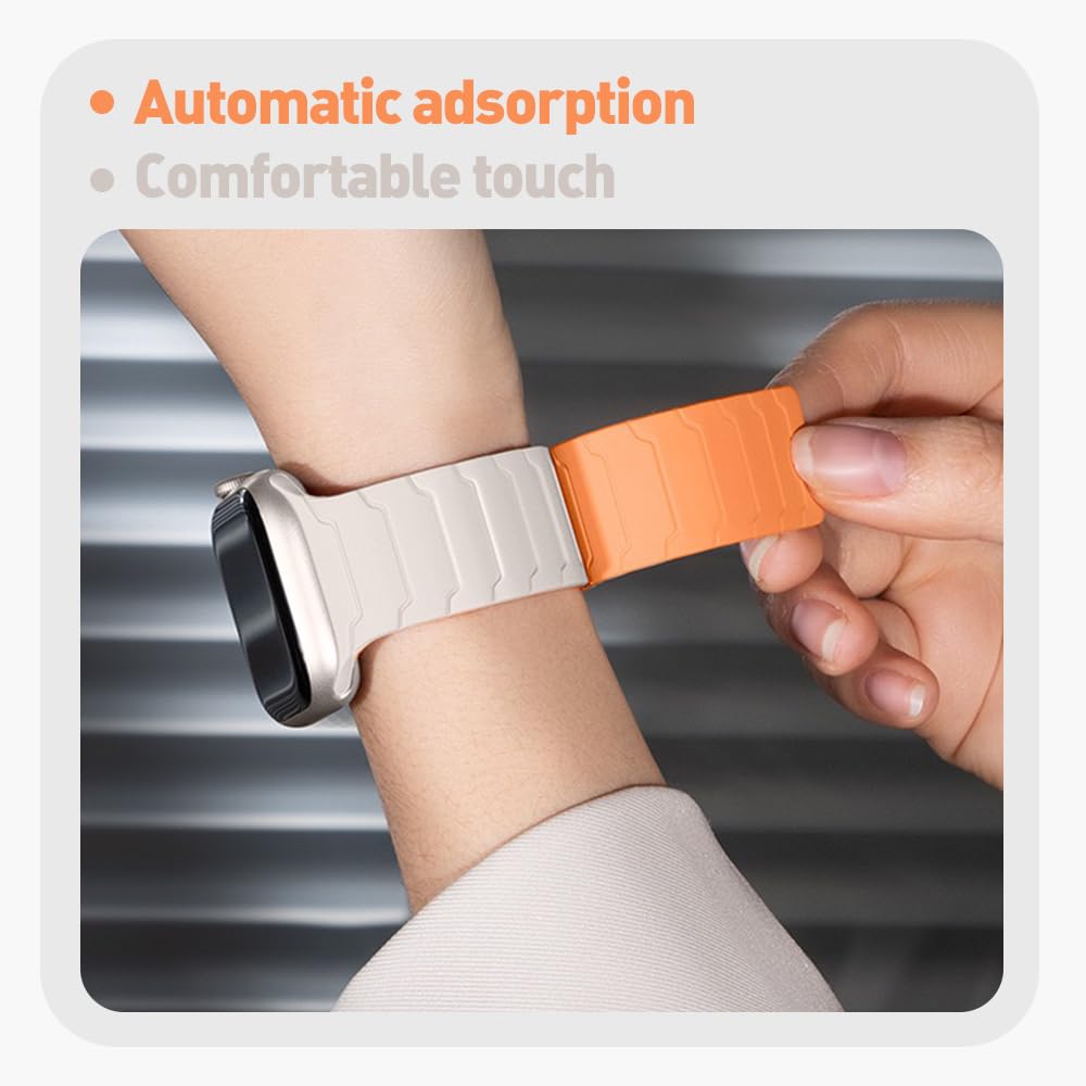 Compatible con correas de reloj inteligente FITVII, 20 mm, 22 mm, correa magnética compatible con FITVII HM57, correa magnética fuerte deportiva de silicona para reloj inteligente HM78, HM68, HM21