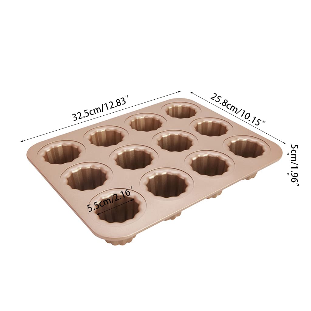 Canele forma szampańska złota wysokiej jakości nieprzywierająca Cannele Muffin forma do pieczenia francuska forma Canele forma do pieczenia