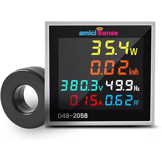 amiciSense 6-in-1 Digital Power Meter 50-300VAC