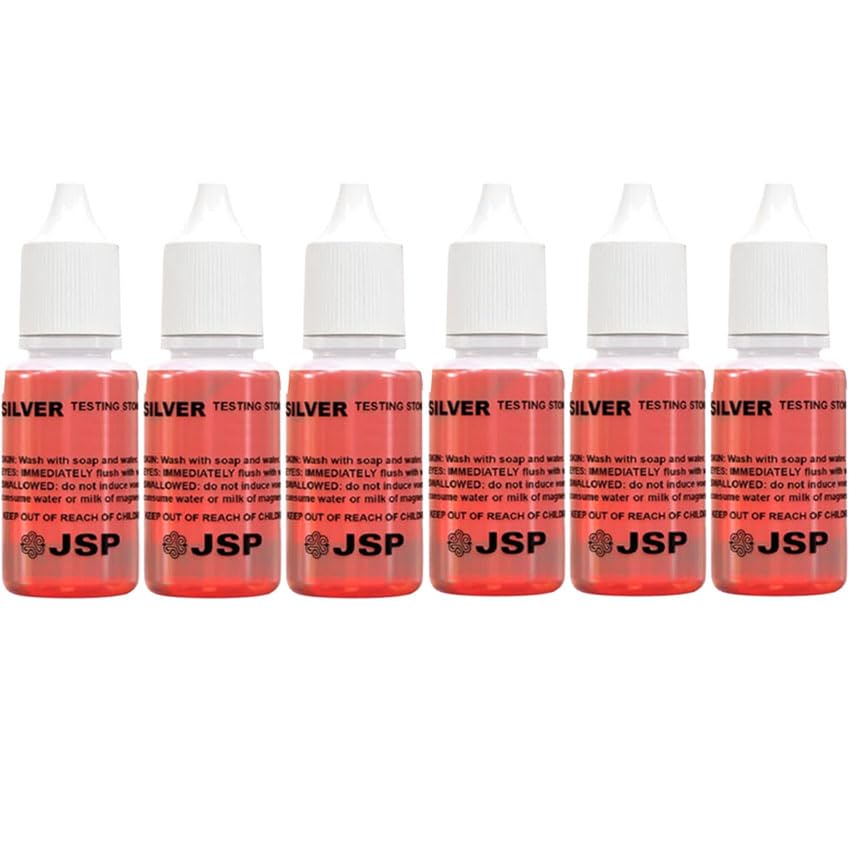 Waytest Silver & Sterling 999 925 Testing Solution Purity Determiner Jewelry Scrap Precious Metal 6 Bottles