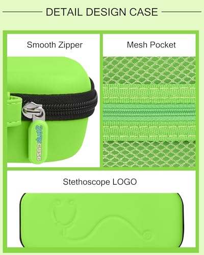 Image of Stethoscope Case for 3M Littmann Classic III & Lightweight II S.E, Green