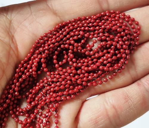 Image of GoSetGet! 10 Colors | 30 Mtrs | 1.5mm Metal Ball Chain for Jewelry Making, Crafts, Decorative, Long Lasting (30 Mtr-10Colors)