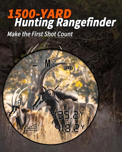 Image of WOSPORTS Hunting Rangefinder, Range Finder for Hunter with Bow Hunting Mode /Distance /Angle /Speed /Scan Multi Functional, 6X Magnification, 1200-Yard