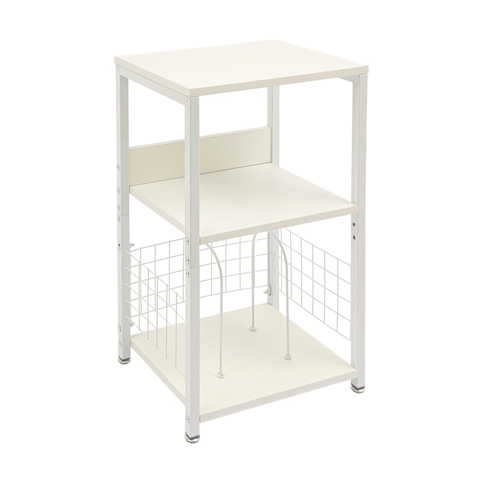 Supporto per giradischi, 3 ripiani, in vinile, tavolino per giradischi, tavolo per soggiorno, camera da letto (bianco)