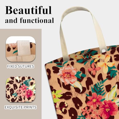 Image of Cute Car Trash Can, Hanging Car Organizer, Vintage Foral Leopard