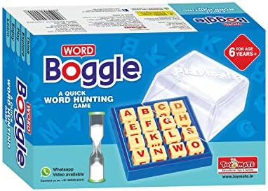 toymate Word Boggle- A Quick Word Hunting Fun Game for Adults & Kids Age 6 Years & Above.