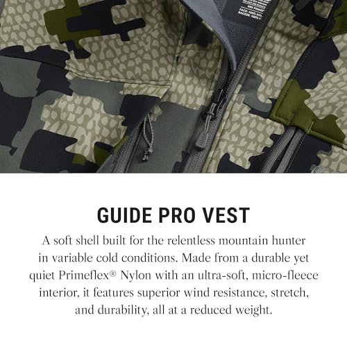 KUIU Guide PRO Vest – Wind & Water-Resistant Soft Shell Hunting Vest, Durable & Quiet with Fleece Lining for Cold Weather2