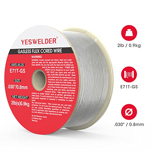 YESWELDER Flux Cored Wires 0.9kg E71T-GS 0.8mm for MIG Welder Gasless MIG Welding Wire Universal Mild Carbon Steel Self-Shielded MIG Wire - Image 2