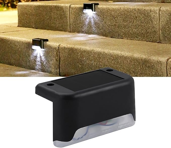 Oblivion Solar Decorative Outdoor Lights, Waterproof Garden Atmosphere LED for Stair Railing, Patio, Pathway, Durable Solar-Powered Yard Ambiance – Weatherproof for Deck, Stairs, Courtyard (4Pc)