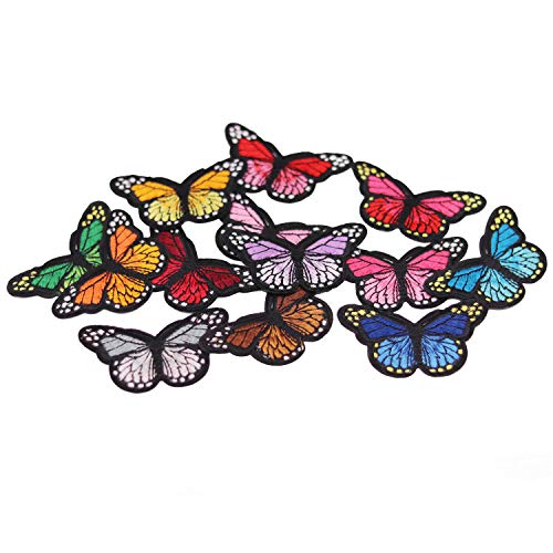 Winrase ONPA3 13Pcs Multicolor Butterfly Iron On Patches Embroidered Motif Applique Assorted Size Decoration Sew On Patches Custom Patches For Diy Jeans,Jacket,Kid'S Clothing,Bag,Caps,Arts Craft thumb #3