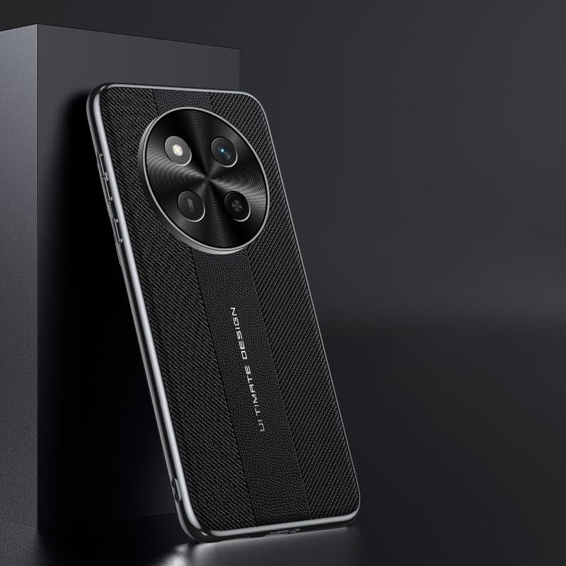 Étui Honor X60 Pro en cuir PU premium noir anti-choc et antidérapant