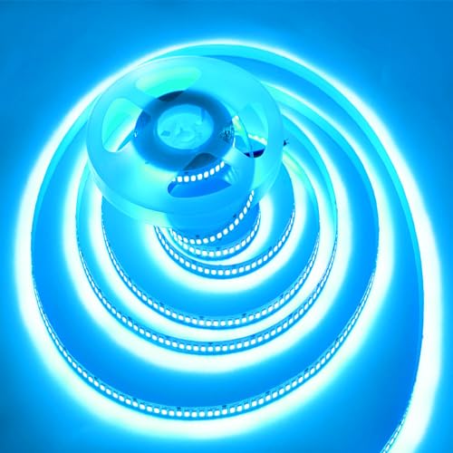 Image of LED Strip Lights,AC110-130V Dimmable 20000LM 33ft /10m SMD 2835 600 LEDs Waterproof IP44 LED Lights Strip Ribbon, More Brightness Than Low Voltage LED Strip Lights (Ice Blue)