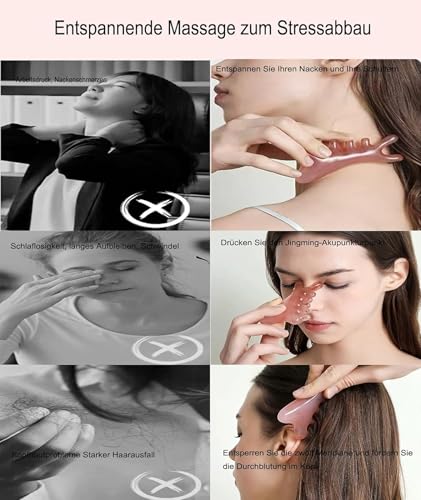 Image of 2PCS Lymphatic Contour Face Brush, 4-in-1 Massage Comb Set, Facial Contouring Tool for Puffiness Reduction and Skin Tone Enhancement, Double-Sided Design for Gentle Lymphatic Drainage