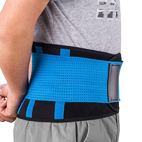 Rückenbandage Rückengurt Lindert Schmerzen - Acdyion Rückenstützgürtel, Geradehalter Rückenlehne für gute Körperhaltung, Haltungskorrektur, Verletzungen zu vorbeugen, Rückenmuskulatur Blau(XL) Cover