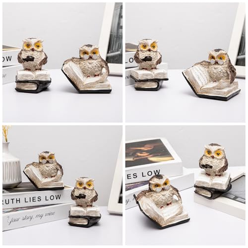Estatua de Búhos Lectores, Set de 2 Figuras Decorativas miniatura 6