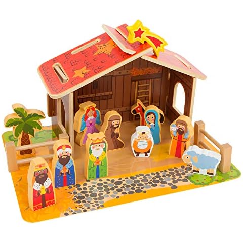 WOOMAX Crèche en Bois 46204 Cover