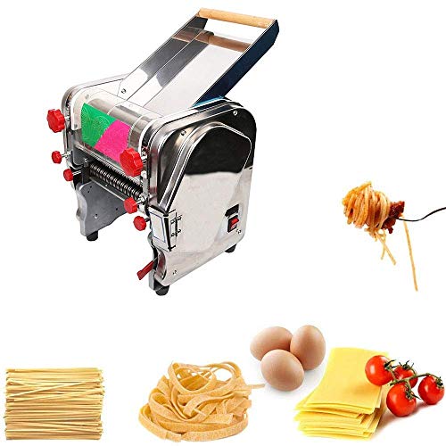 Nudelmaschine, Nudelmaschine 800W 220V Edelstahl Kommerzielle Elektrische Nudelherstellung Nudelmaschine Teigrolle… – Bild 3