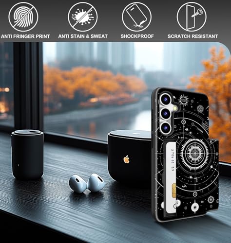 Coque Samsung S23+ Plus univers cosmos avec porte-carte intégré