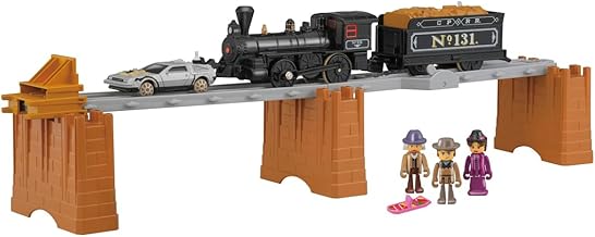 Takara Tomy Plarail Back to the Future Part 3 Steam Locomotive 131 & Time Machine Train Toy, Train Set, Ages 3 and Up