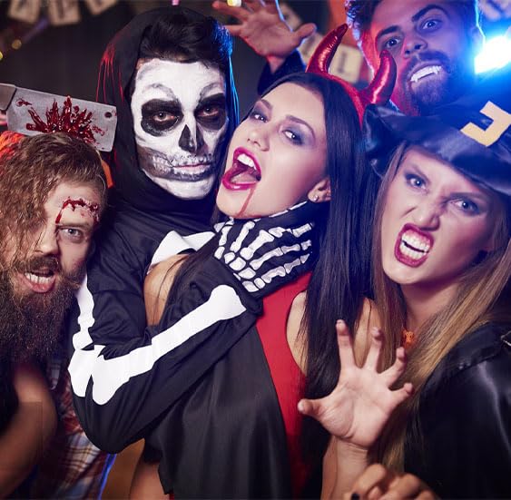 Miniatura 6 de Maquillaje de broma de Halloween 2023, tatuaje temporal para adultos y niños, 6 unidades, calcomanías de tatuaje falsas de boca de payaso,