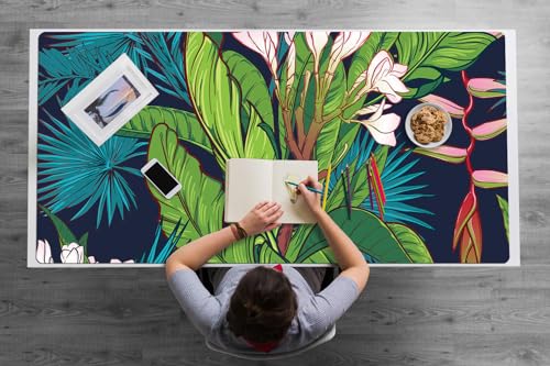 Sous-main de bureau en vinyle pour protéger la table de maison avec motif jungle