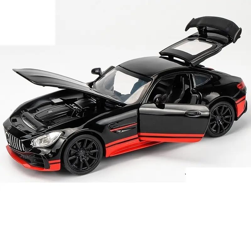PEPSTTER 1/32 Model Car Zinc Alloy Pull Back Toy Diecast Toy Cars with Openable Doors, Sound and Light for Kids Boy Girl Gift(Multi Color) 2