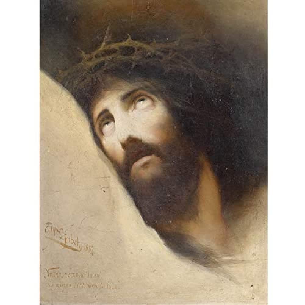 Artery8 Diefenbach Father Forgive Them Christ Painting Unframed Wall Art Print Poster Home Decor Premium