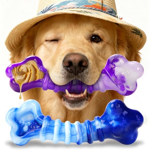 2-Pack Indestructible Dog Toys for Aggressive Chewers - Use Code JKWMYVK8