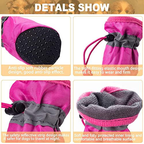 OIIKI 2 Sets Dog Boots Anti-Slip Paw Protectors, Soft Dogs Shoes with Reflective Straps Pet Supplies Accessory for Indoor Outdoor Walking Run Sports Size 2(1.57×1.18in), Pink/Black (8PCS) OIIKI 2 Sets Dog Boots Anti-Slip Paw Protectors, Soft Dogs Shoes with Reflective Straps Pet Supplies Accessory for Indoor Outdoor Walking Run Sports Size 2(1.57×1.18in), Pink/Black (8PCS)