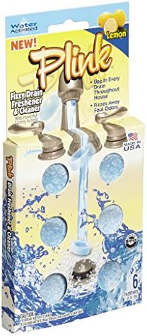 Compac Home Plink Fizzy Drain Cleaner/Deodorizer Cleans Grime From Your Drain, Freshens Kitchen & Baths, Lemon, 24 Count