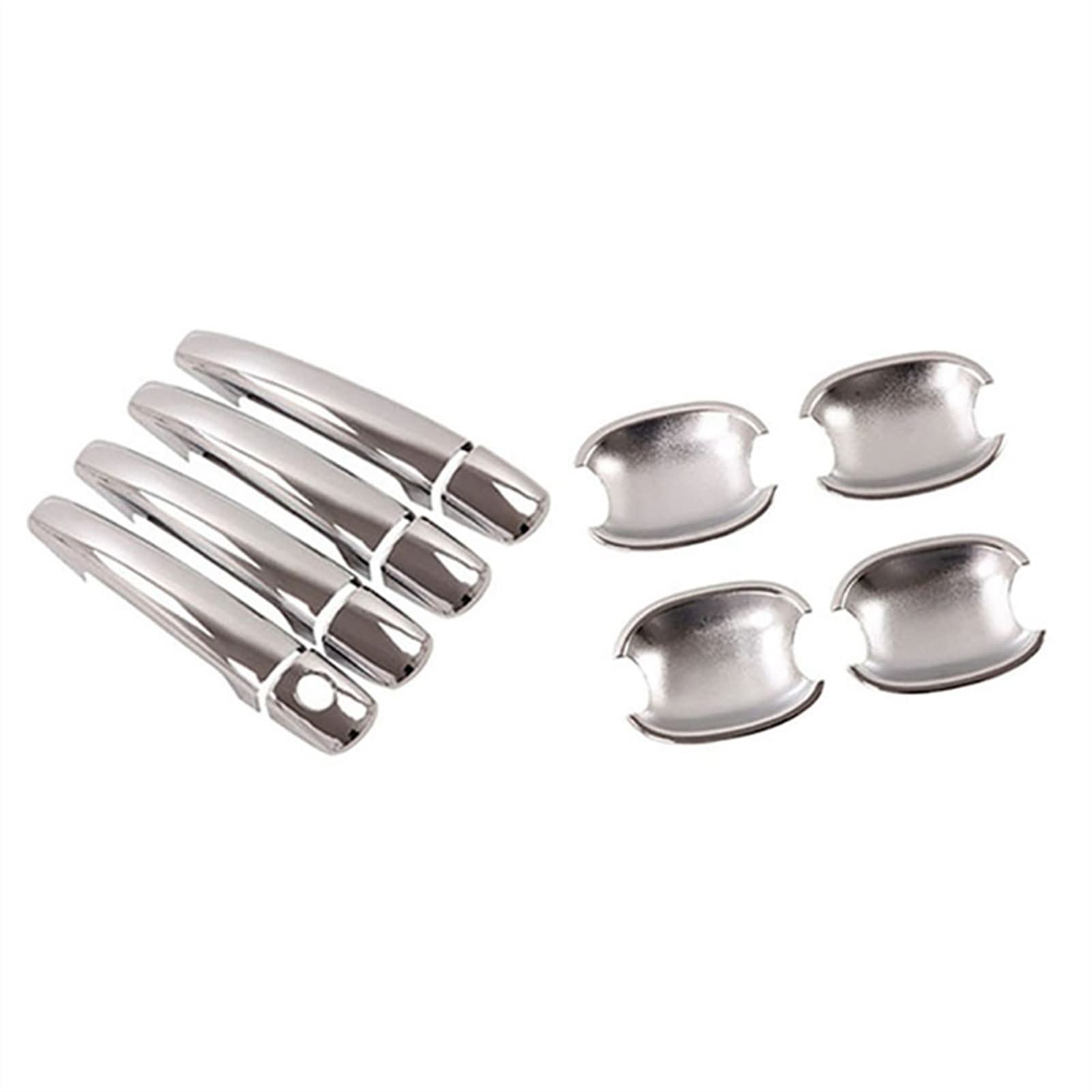 Rinkteea One Color Exterior Car Door Handle For Peugeot 3008 2010-2016 Abs Car Styling Chrome Side Door Handle Cover Trim & Bowl