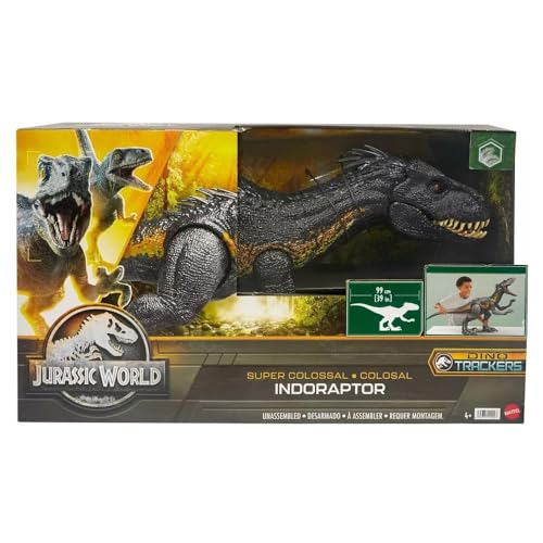 Mattel Jurassic World Figurine Dinosaure Fallen Kingdom Indoraptor Super Colossal 91 Cm De Long, Avec Griffes Gigantesques Et Mâchoire Mobile, Jouet Enfant, A Partir De 4 Ans, HKY14