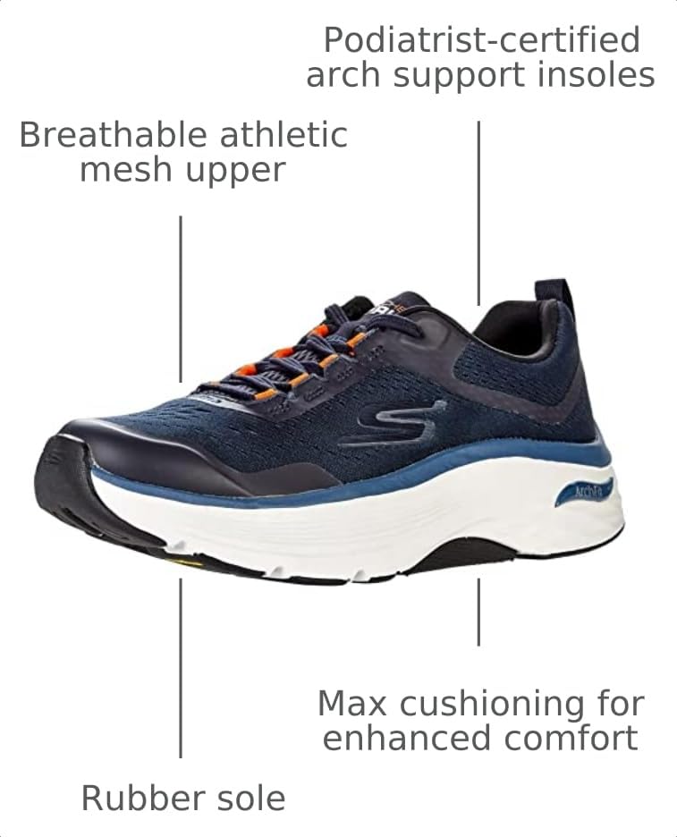 Image of Skechers Men's Max Cushioning Arch Fit - Athletic Workout Running Walking Shoes with Air-Cooled Foam