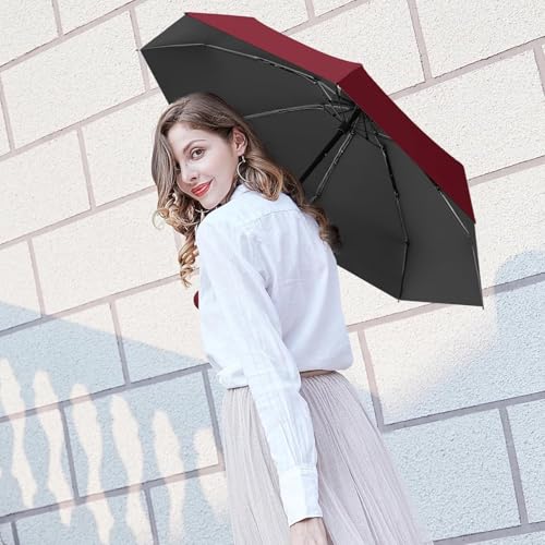 Image of Umbrella for Women | Umbrellas for Men | UV Coated 3 Fold Umbrella for Rain with Auto Open and Close Small Printed Folding Travel-Foldable Windshield