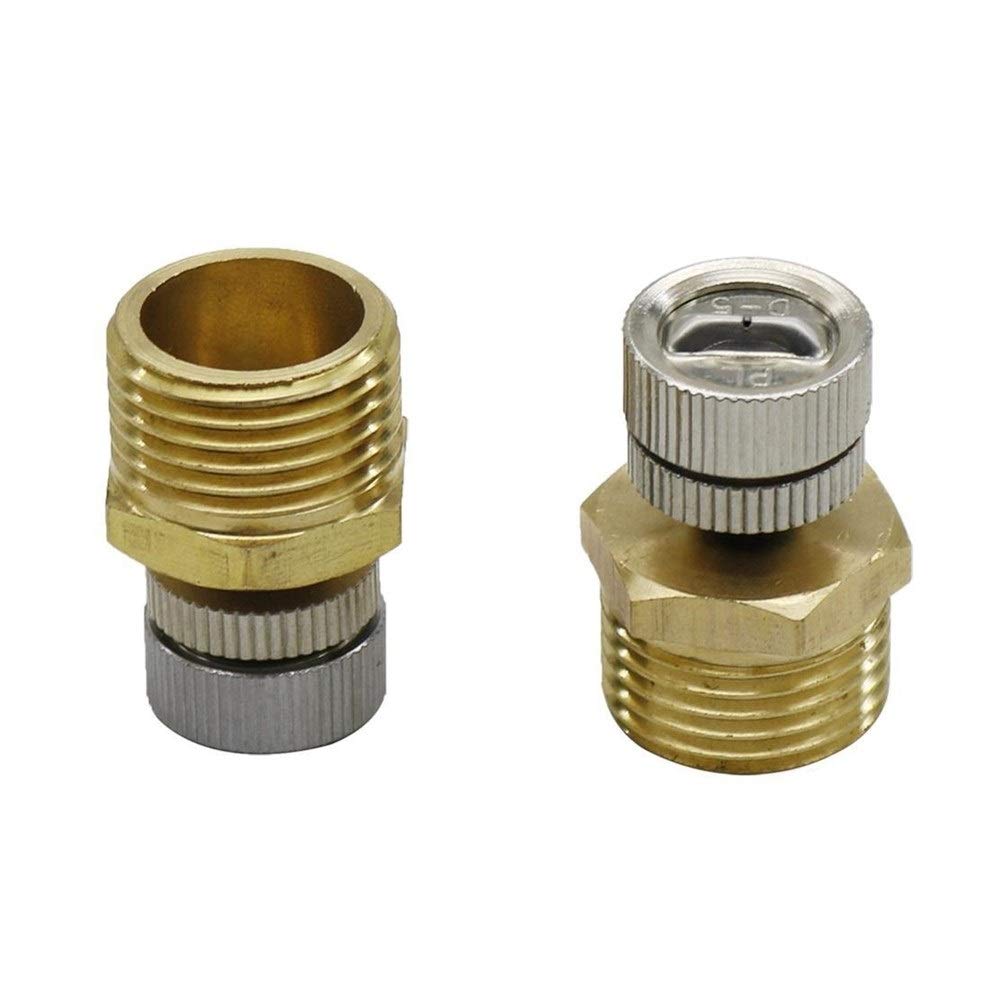 Boquilla para césped de jardín botánico, rosca de 3/16", boquillas de latón en forma de abanico, pulverizador atomizador de baja presión de 90 grados, aspersor de riego para jardín, 2 unidades (colo