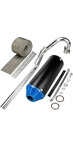 Amazon.com: GREHUA 28mm Exhaust Muffler with Heat Wrap