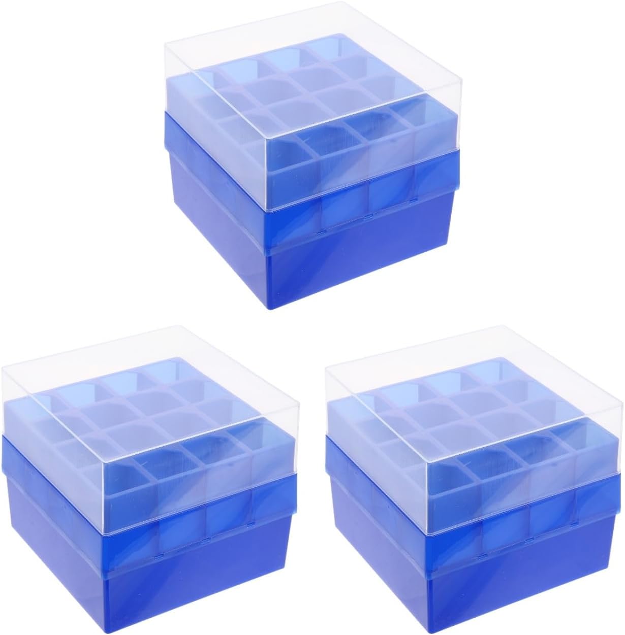 ULTECHNOVO 50Ml Centrifuge Tube Freezer Storage Box with Transparent Lid - Laboratory Test Tube Rack Holder for Scientific Research and Lab Use Space-Saving Plastic Container