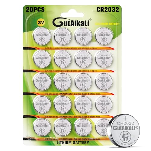 GutAlkaLi CR2032 Knopfzellen CR 2032 20 Stück CR2032 3V Lithium Knopfzelle Elektro CR 2032 Lithium