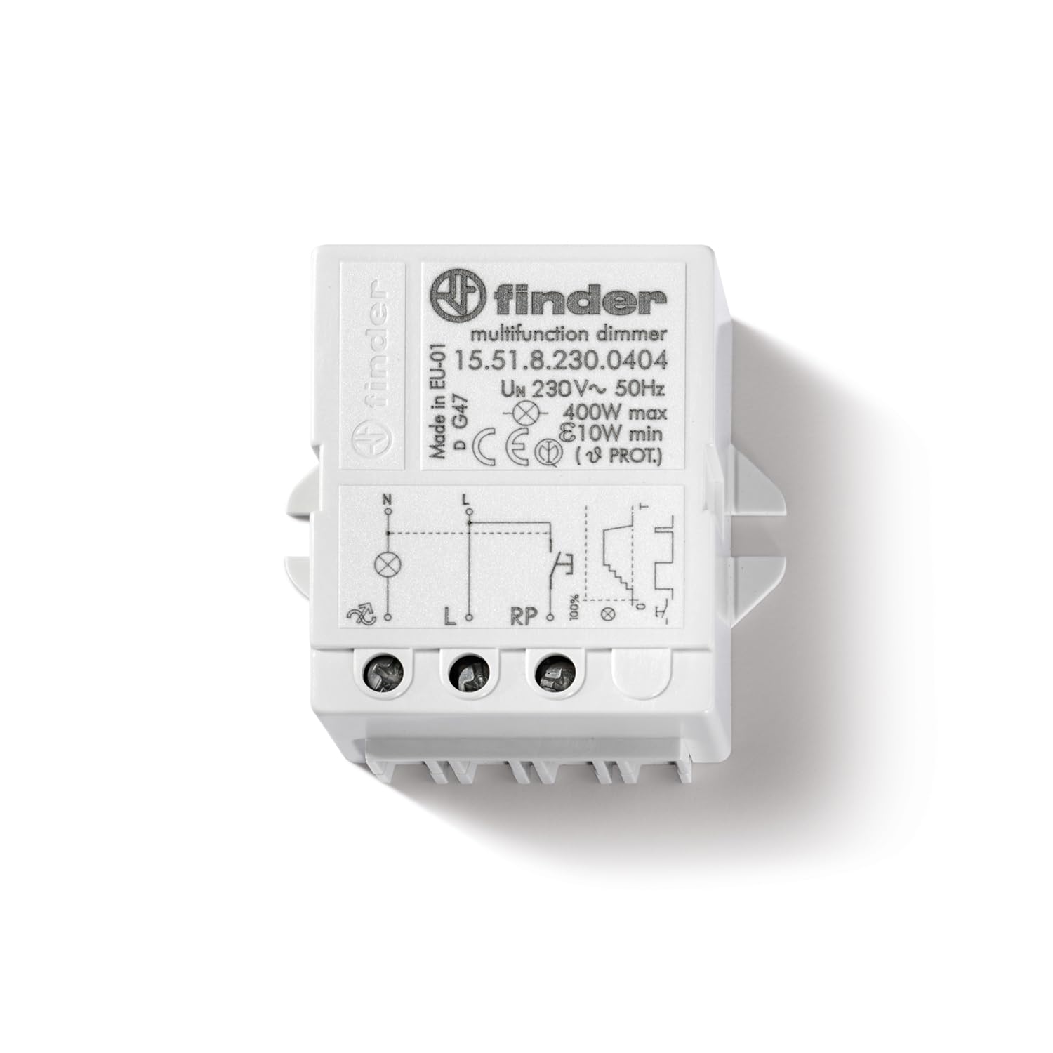 Finder 155182300404PAS Variateur de lumière à encastrer 400 W 230 Vac