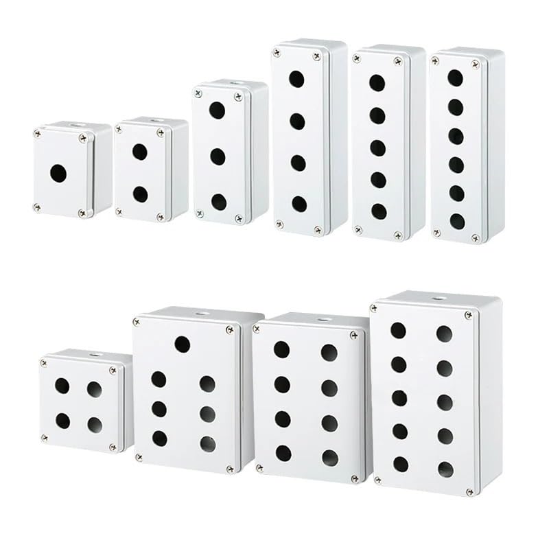 Button Switch Waterproof box22mm Elevator Emergency Stop self-Locking Start Stop Control Box Plastic Electrical Box Industry(2hole 22mm)