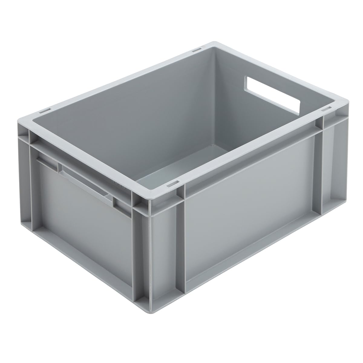 Bigdug Grey Euro Stacking Boxes - Heavy Duty Euro Containers Storage Box - Stackable Warehouse Crates (X8 175H X 300W X 400D Mm)