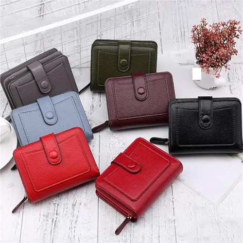 Women Wallets Small Mini Coin Purse Hasp Card Holder Lady Wallet Zipper Female Leather Buckle Coin Purse(Purple)4