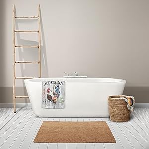 Kunlisa rooster waffle weave kitchen towels farmers market gifts for chicken lovers farmhouse hand towels 16 x 24 inch set of 2  urban country home decor