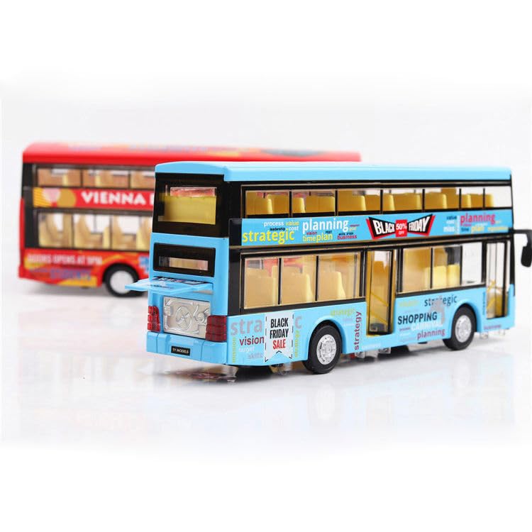Image of DEOXY Luxury Toys for Kids Diecast Metal Alloy London Light & Music Open Door Collection Toys for Boy Kids (6019B Blue)