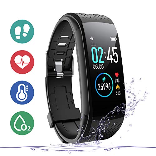 WalkerFit Fitness Tracker with Heart Rate Monitor, Activity Tracker Waterproof Pedometer Smartwatch