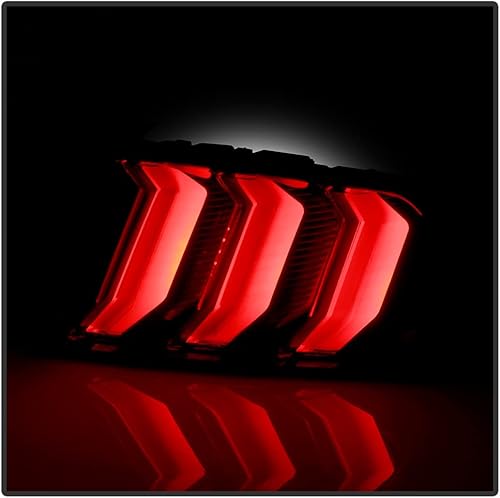 Miniatura 6 de ACANII - Para 2015-2021 Ford Mustang Estilo Euro LED Señal secuencial Tubo Blanco Luces Traseras Luces Traseras Par Izquierdo+Derecho